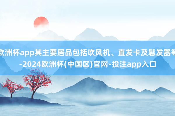 欧洲杯app其主要居品包括吹风机、直发卡及鬈发器等-2024欧洲杯(中国区)官网-投注app入口