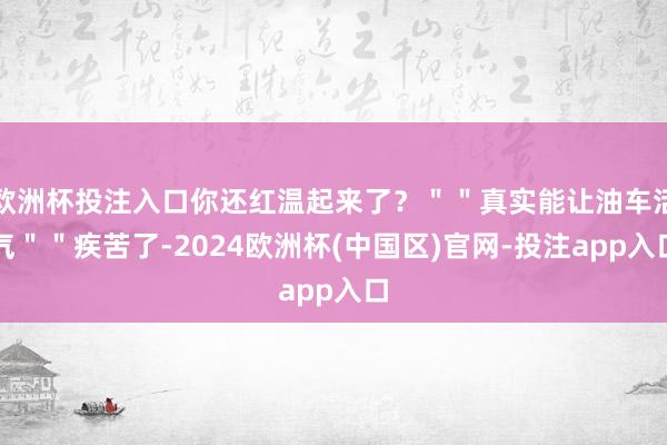 欧洲杯投注入口你还红温起来了？＂＂真实能让油车活气＂＂疾苦了-2024欧洲杯(中国区)官网-投注app入口