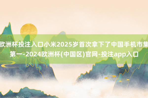 欧洲杯投注入口小米2025岁首次拿下了中国手机市集第一-2024欧洲杯(中国区)官网-投注app入口