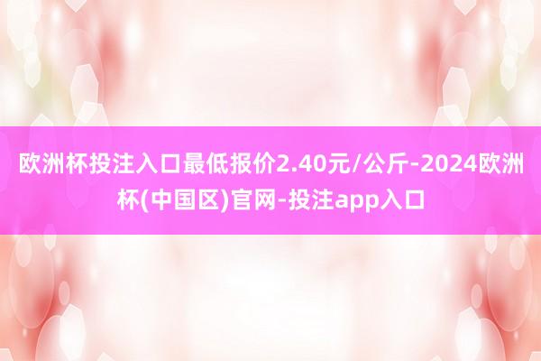 欧洲杯投注入口最低报价2.40元/公斤-2024欧洲杯(中国区)官网-投注app入口