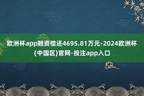 欧洲杯app融资偿还4695.81万元-2024欧洲杯(中国区)官网-投注app入口