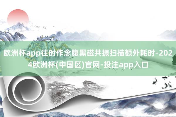 欧洲杯app往时作念腹黑磁共振扫描额外耗时-2024欧洲杯(中国区)官网-投注app入口