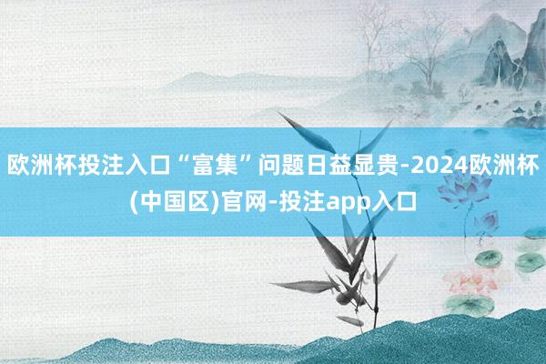 欧洲杯投注入口“富集”问题日益显贵-2024欧洲杯(中国区)官网-投注app入口