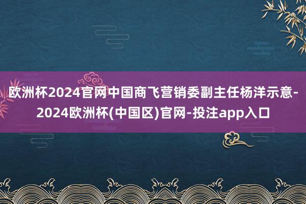 欧洲杯2024官网 中国商飞营销委副主任杨洋示意-2024欧洲杯(中国区)官网-投注app入口