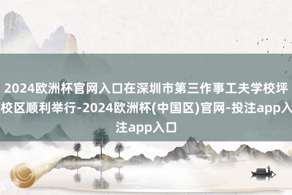 2024欧洲杯官网入口在深圳市第三作事工夫学校坪山校区顺利举行-2024欧洲杯(中国区)官网-投注app入口