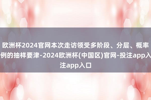 欧洲杯2024官网本次走访领受多阶段、分层、概率比例的抽样要津-2024欧洲杯(中国区)官网-投注app入口