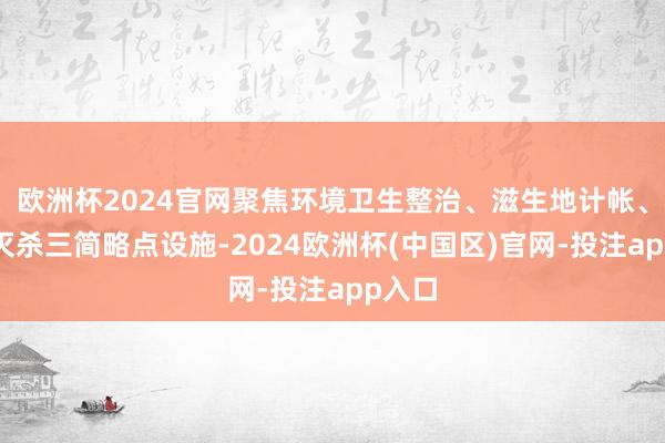 欧洲杯2024官网聚焦环境卫生整治、滋生地计帐、成蚊灭杀三简略点设施-2024欧洲杯(中国区)官网-投注app入口
